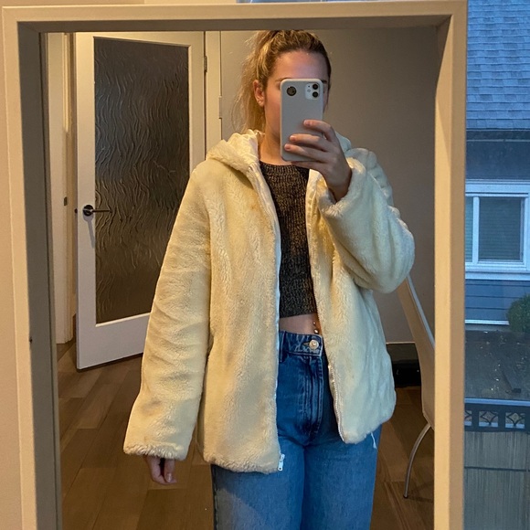 Vintage Fur Hooded Jacket - SMALL/MEDIUM - Picture 3 of 7